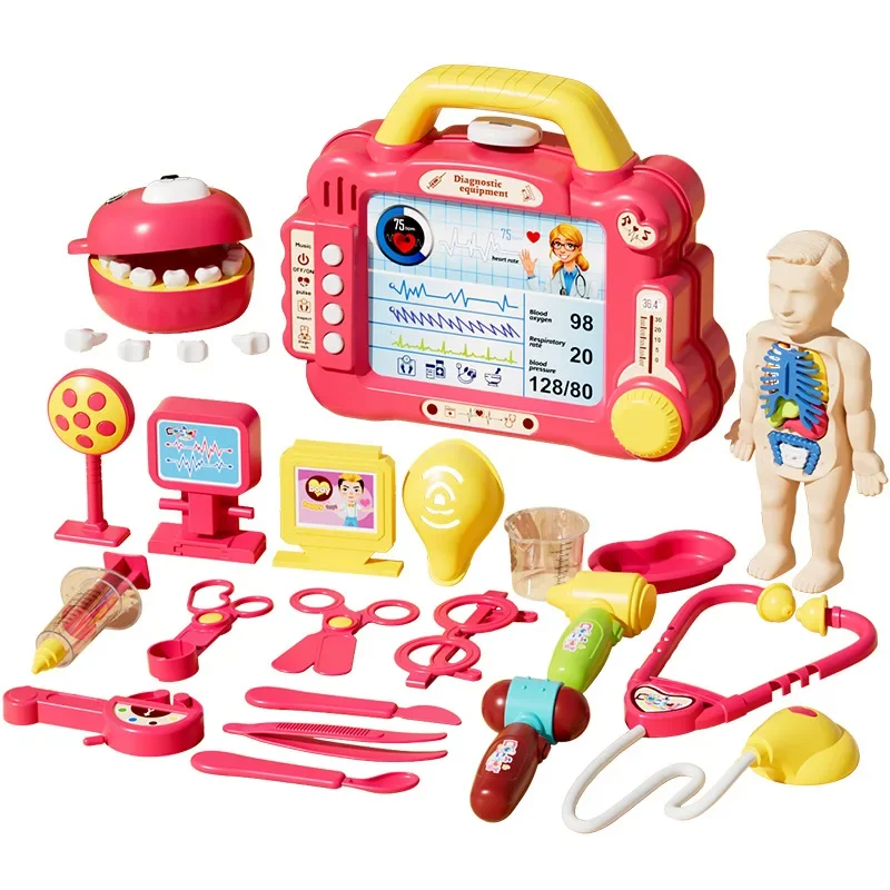 Kit medico elettrico Dottore Giochi di finzione Giochi per bambini Giocano a casa Giocattoli Simulazione Giocattoli educativi interattivi Regalo di compleanno