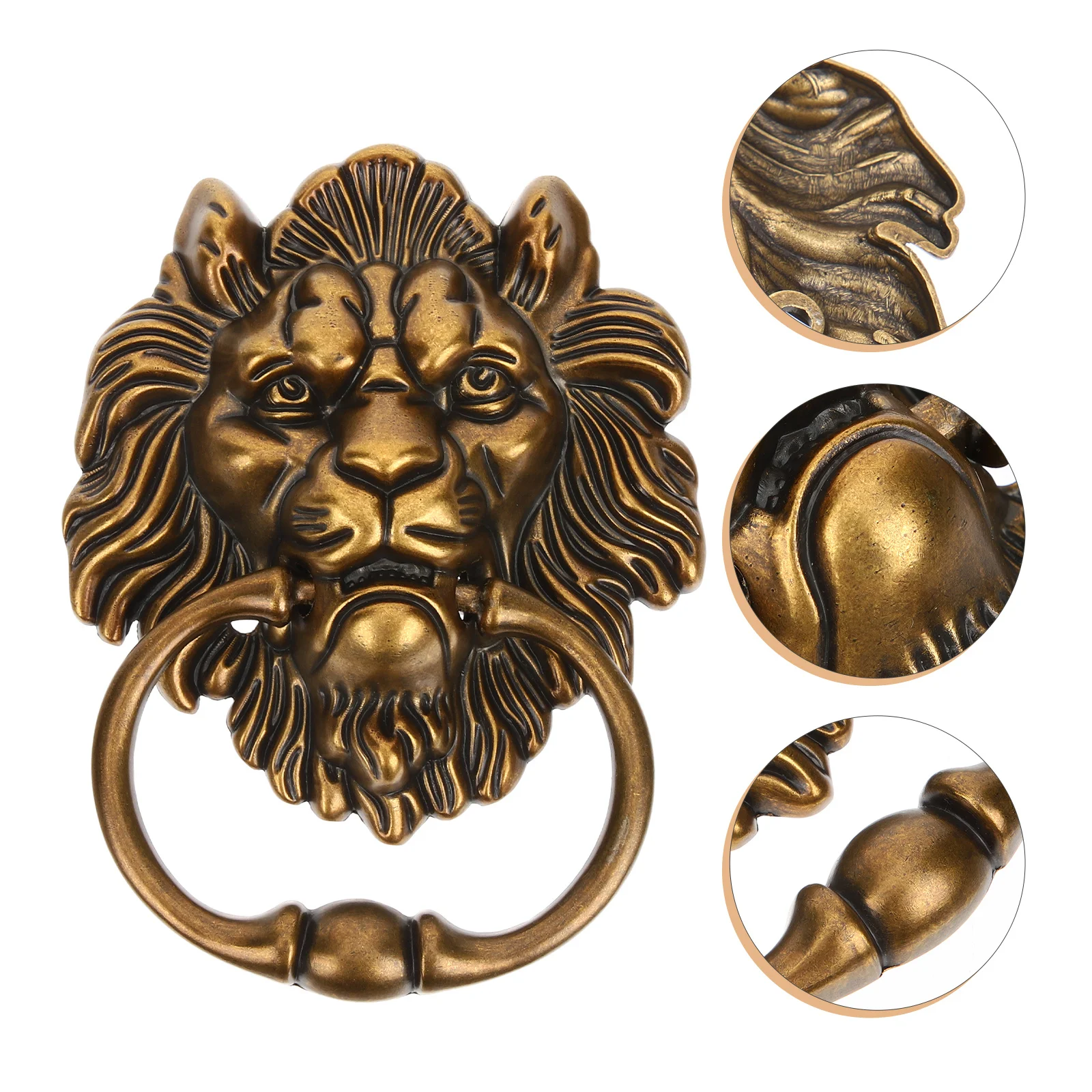 

Vintage Zinc Alloy Lion Head Door Handle Suitable for Cabinet Drawer Wardrobe Cabinet Pulls Decorative Knobs