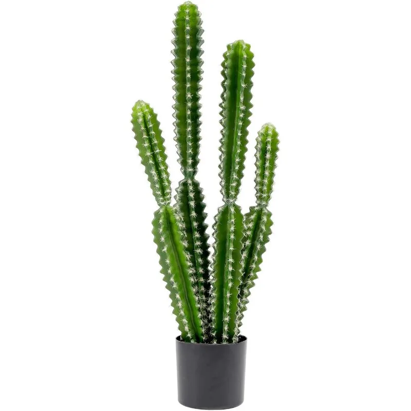 

Tall Faux Cactus Plant，30in Realistic Texture Potted Tall Fake Plant, Artificial Cactus Plants Large Indoor Outdoor