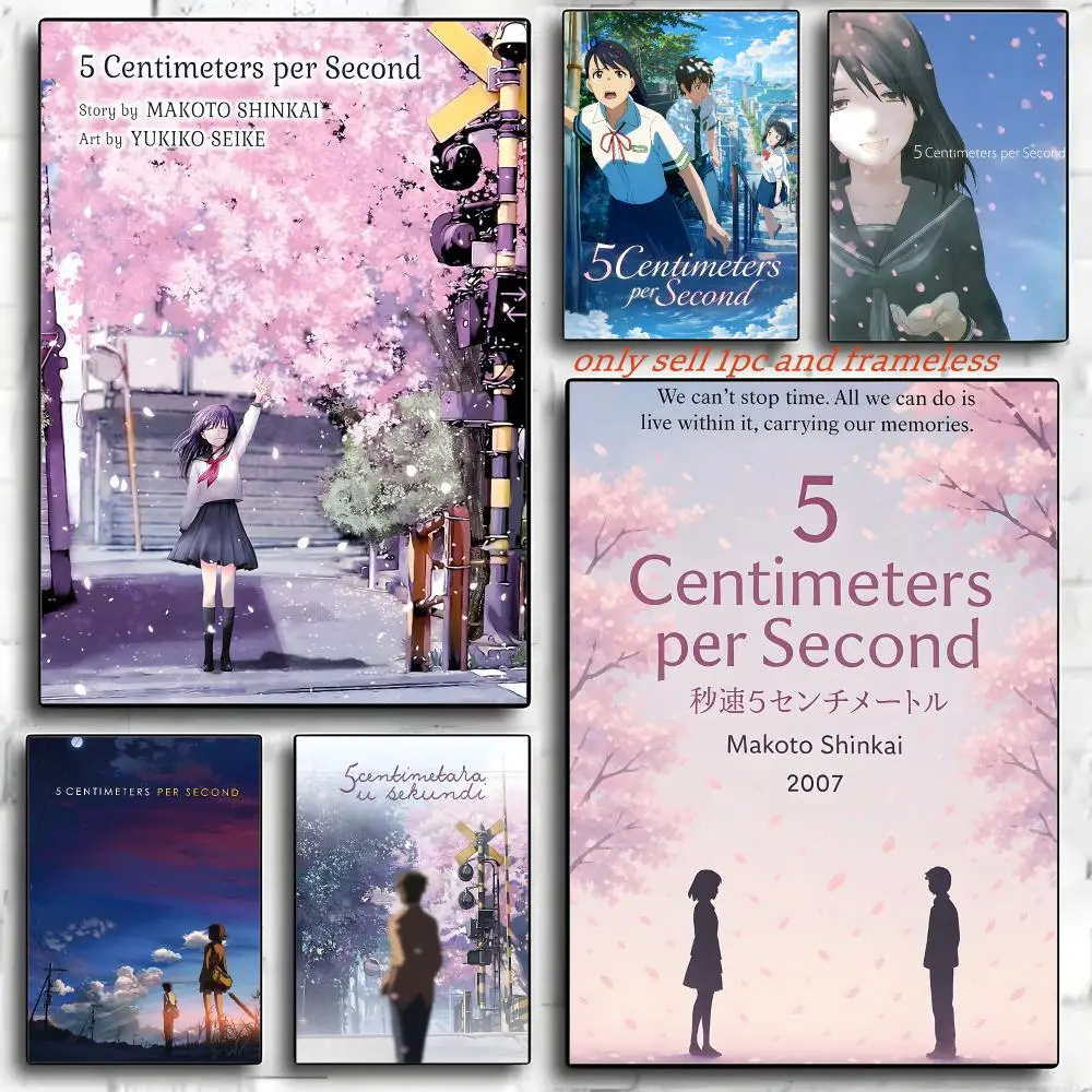 5 Centimeters Per Second Poster Poster HD Art Sticky Wall Waterproof Home Living Room Bedroom Bar Aesthetic Decoration