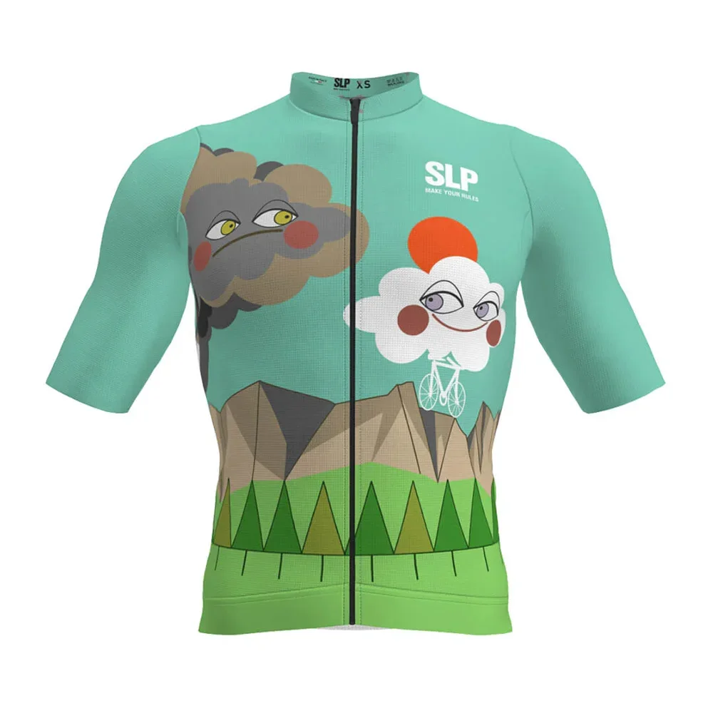 

SLp Men Cycling Jersey New Cycling Racing Tops Short Sleeve Cyclist Clothes Quick-drying Shirt Maillot Summer Bicycle Bike Wear