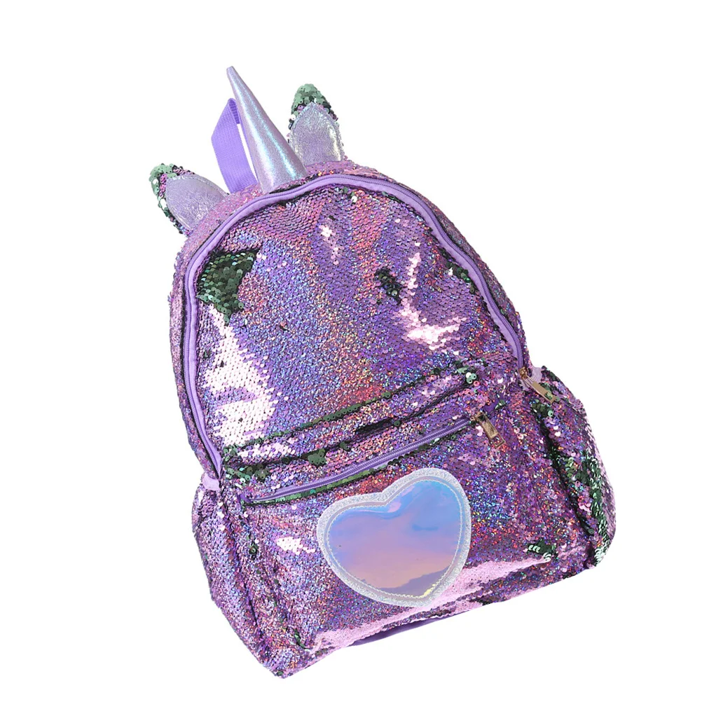 حقيبة ظهر ترتر أرجوانية ذات سعة كبيرة مضادة للسرقة للنساء حقيبة كتب عصرية ومتينة ومساحة تخزين عالية للإلكترونيات #1