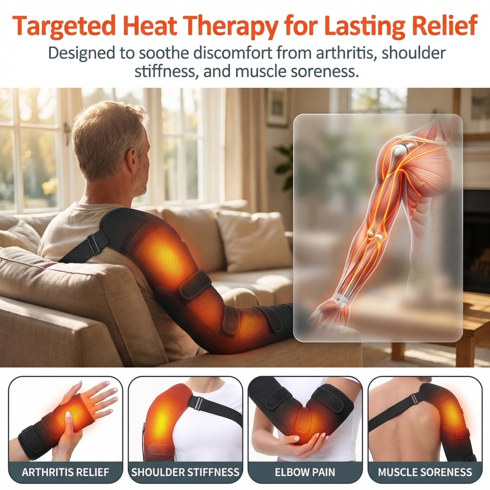 Electric Heating Massage Long  - Shoulder Pad Set In ulasan dan harga