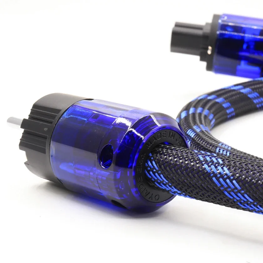 Цельный высококачественный кабель питания Schuko с вилкой европейского стандарта, шнур питания HIFI, аудиофильский европейский кабель