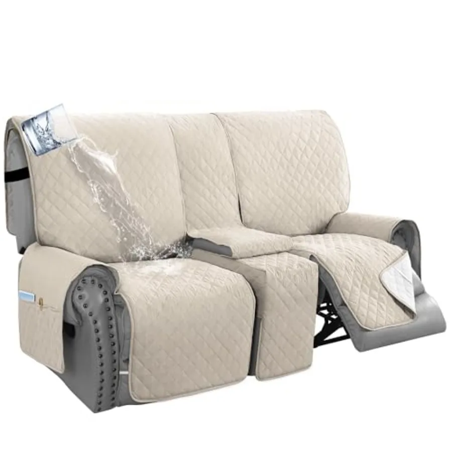 

100% Waterproof Reclining Slipcover Thick Soft Reclining Covers for 2 Seat Reclining Couch Furniture Protector