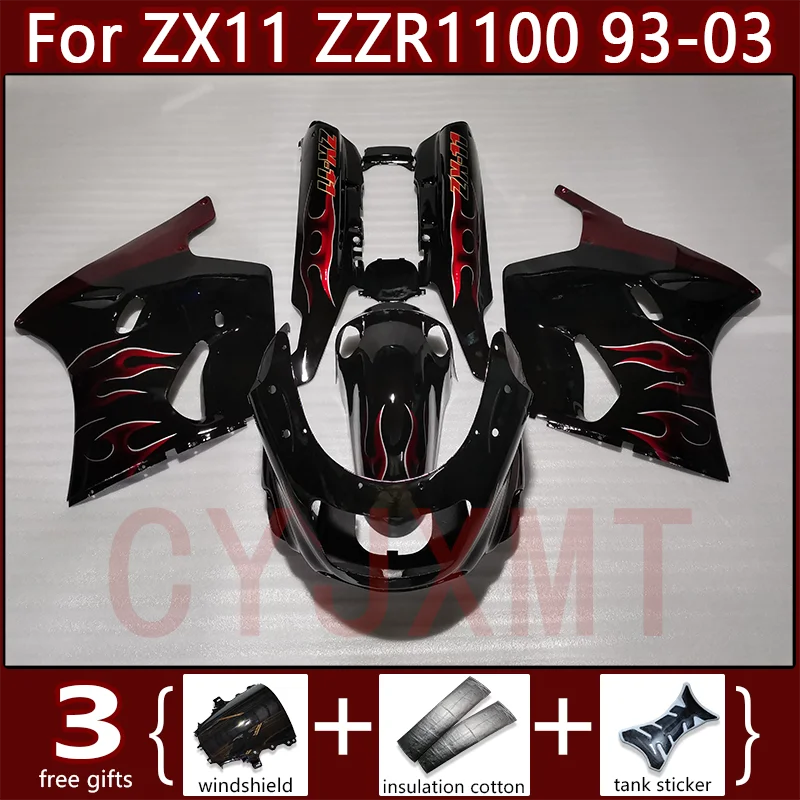 専用♡ Motorcycle Fairing Body Kit for Kawasaki ZX11 ZZR1100 1993-2002