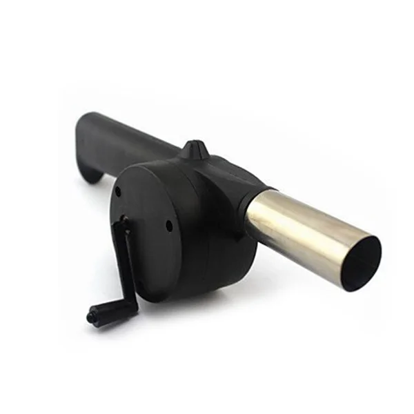 

Manual Blower 26*7.5*4.5Cm Black Silver Portable Camping Bbq Tool Fire Starter For Outdoor Hiking Cycling Barbecue Blower