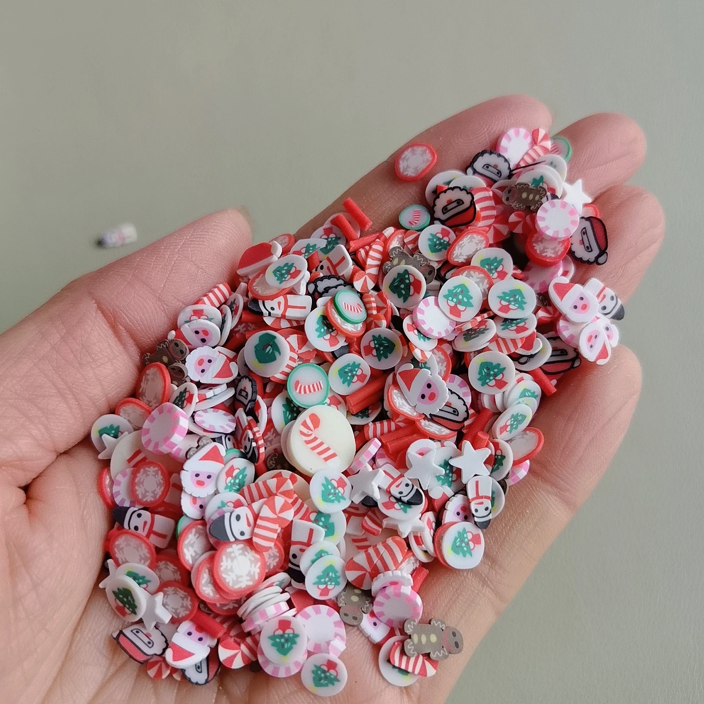 Christmas Soft Clay Resin Filler Snowman Santa Candy Cane Epoxy Resin Filling Accessories Xmas Tree Christmas Gifts Crafts DIY