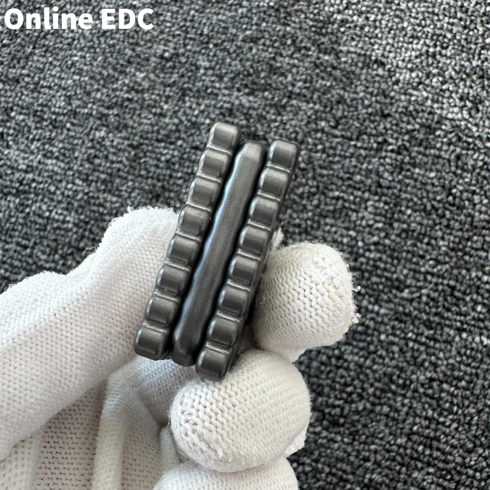 중고 클라운 오렌지 EDC 지르코늄 피젯 슬라이더 스트레스 해소 장난감 Q-엘라스틱 텍스처 푸시 슬라이더 불안 해소 기기