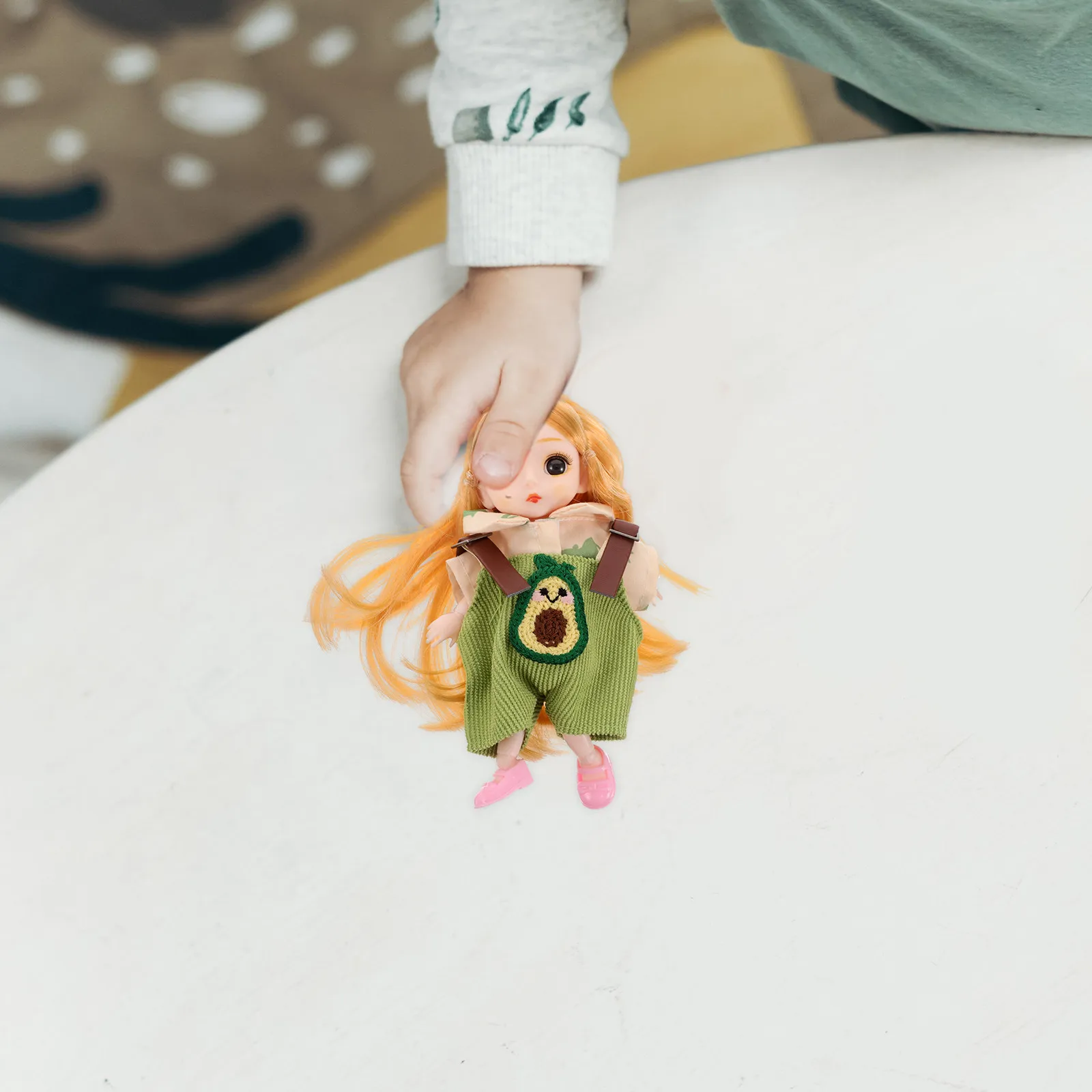 Adorable Avocado Overall Outfit Set Casual Clothes Cap Accessories for Baby Role Play Suspender Overalls