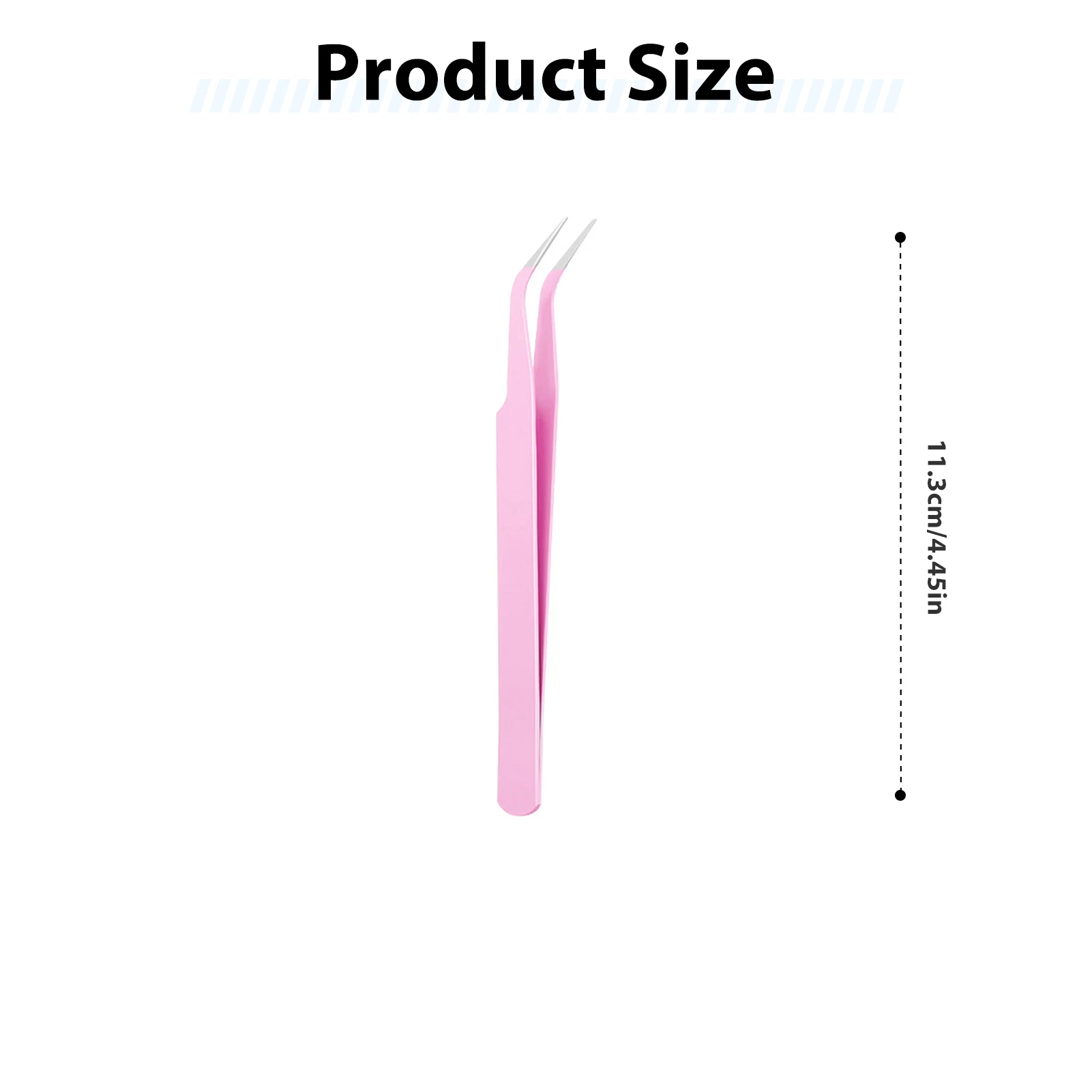 Pinça de cílios de precisão, aço inoxidável, extensões de cílios postiços, ferramentas profissionais para salão de beleza, maquiagem diy, uso doméstico