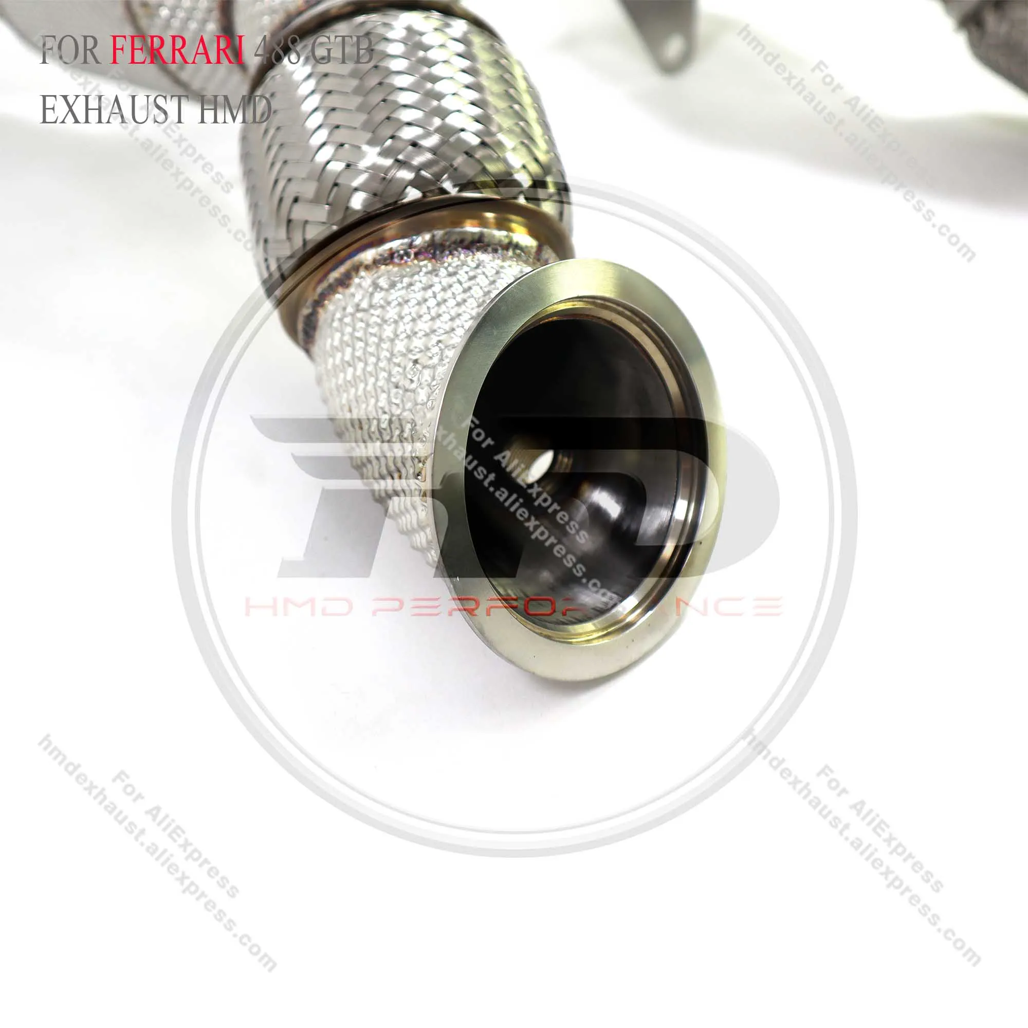 

HMD Hot Sale Exhaust System High Flow Performance Downpipe for Ferrari 488 GTB V8 3.9T With Heat Shield