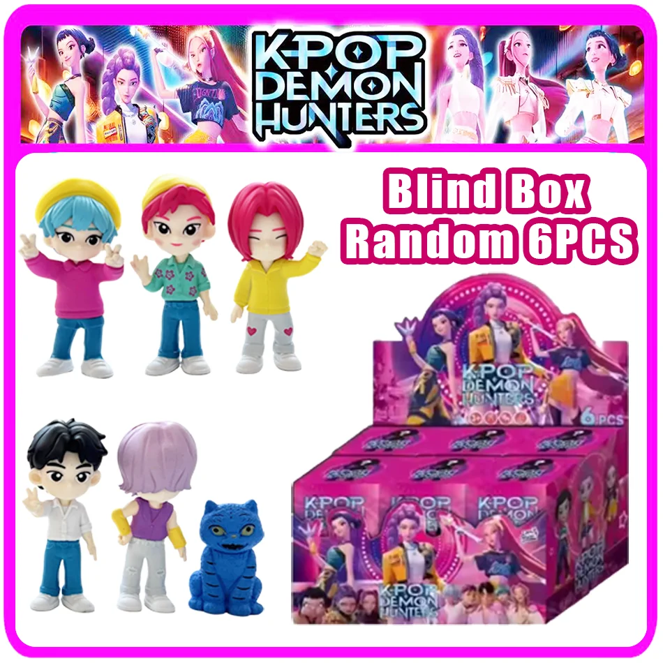 2025 novo em estoque caça monstro k-pop caça monstro modelo artesanal caixa cega na moda boneca decoração de mesa ornamento presente do festival