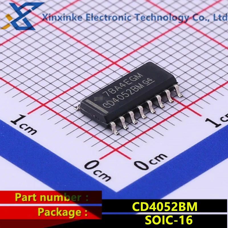 CD4052BM SOIC-16 Multiplexer Switch ICs CMOS Diff 4-Ch Ana Multipl/Demltplxr CD4052B Brand new Original