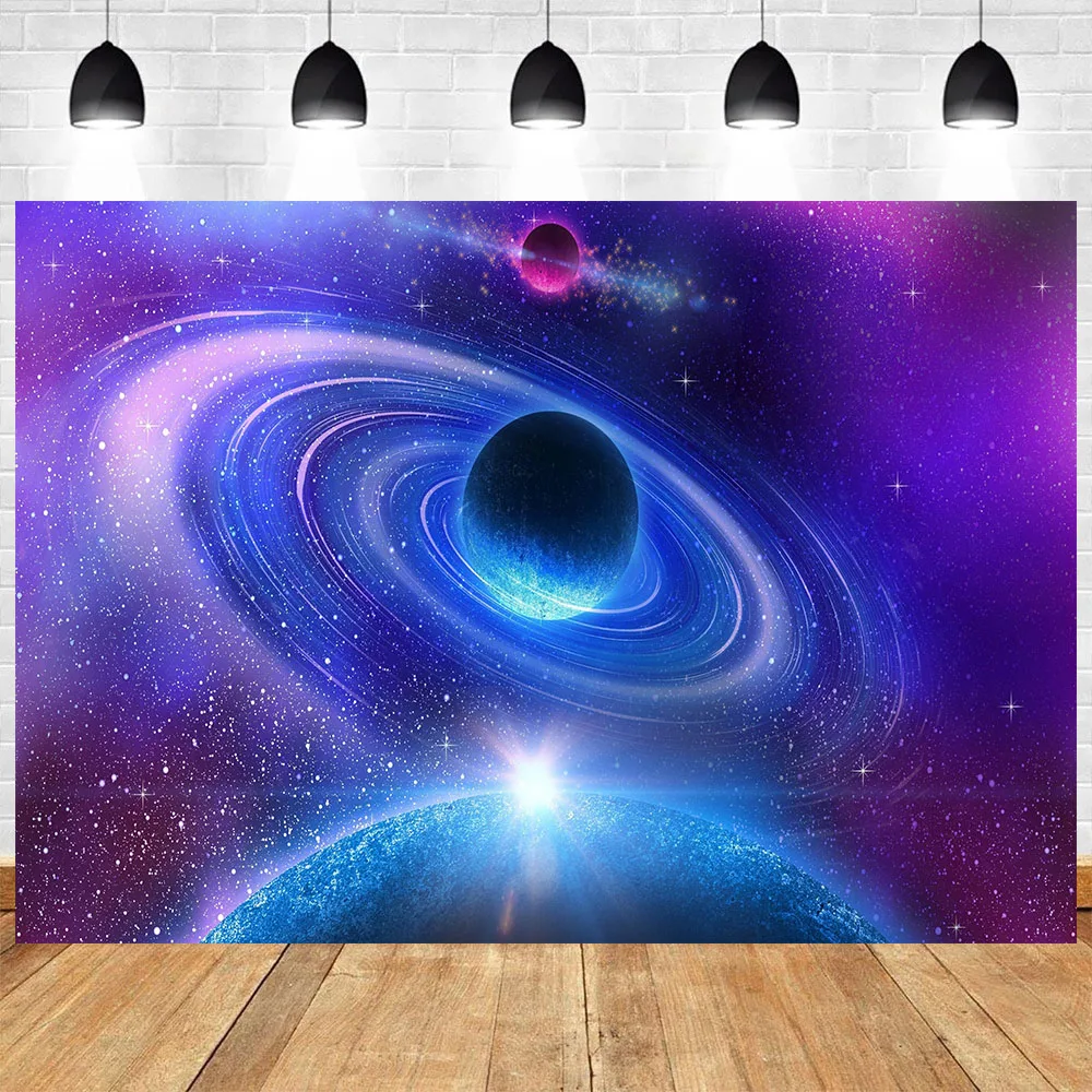 Starry Sky Universe Theme Birthday Party Wedding Baby Shower Photography Vinyl Background Children Room Decor Supplies