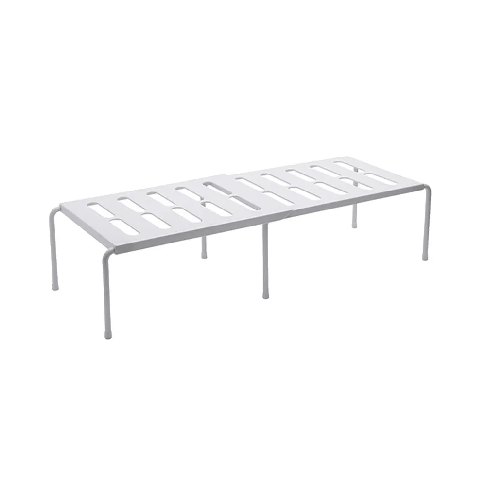 Plastic Adjustable Spice Rack White Expandable Storage Shelf Organizer for Kitchen Cabinet Countertop Home Plastic Spice Rack