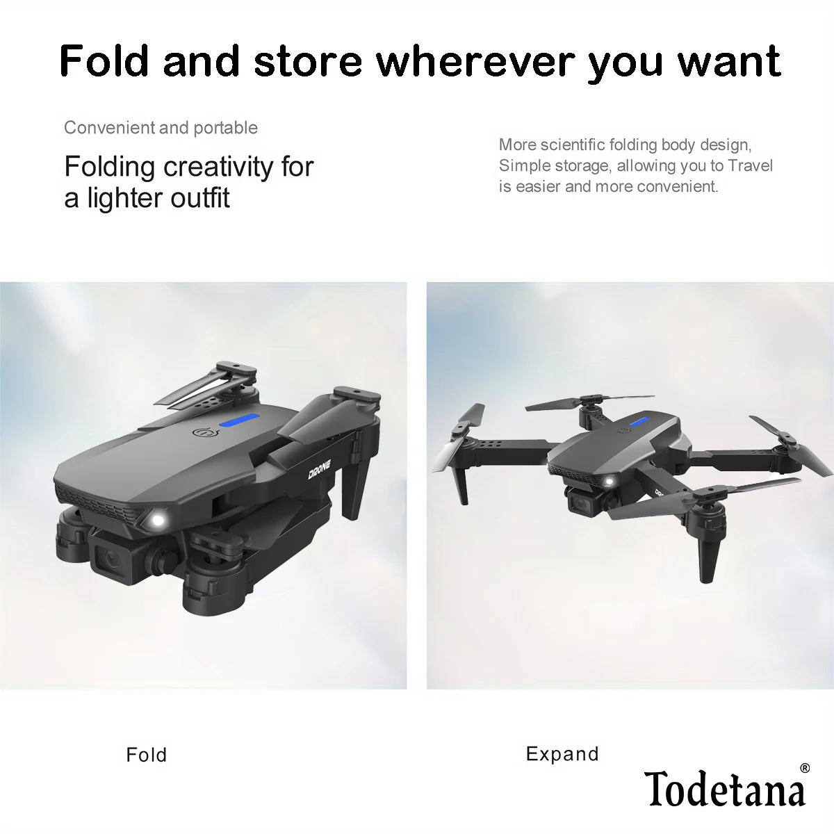 High-definition camera, 360° stunts, easy to operate, stable hovering, foldable design and long-lasting battery–your best choice