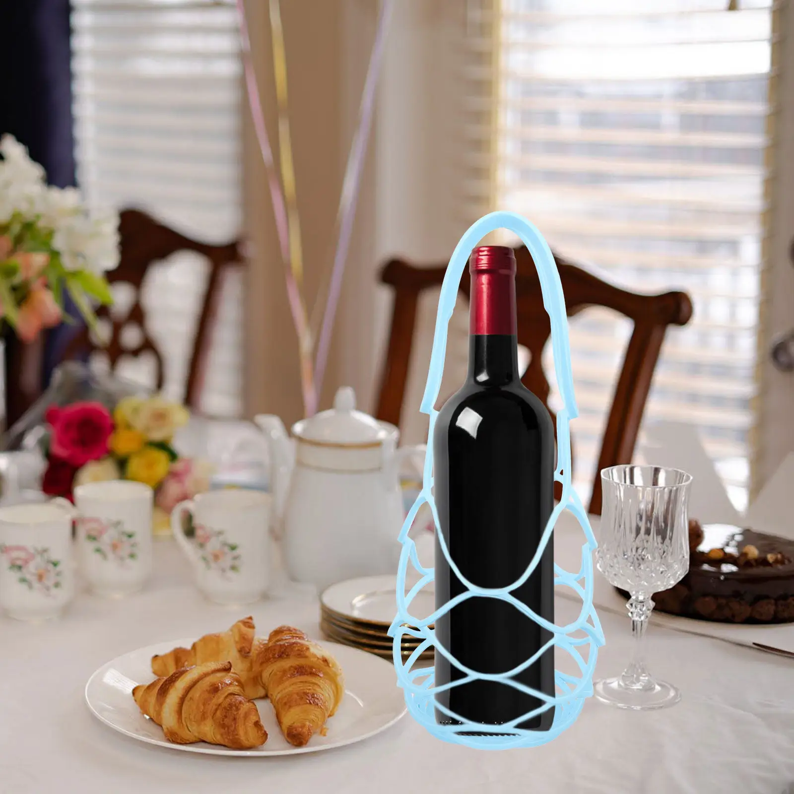 Silicone Wine Bottle Mat Multi-Use Bottle Coaster Compact Sturdy Construction for Bottles Cans Bar Accessories Portable Wine