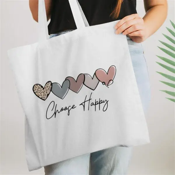 Vintage Chic Love Themed Women's Handbags Perfect Valentine's Day Gift Shopping Bags Reusable Canvas Tote Bag