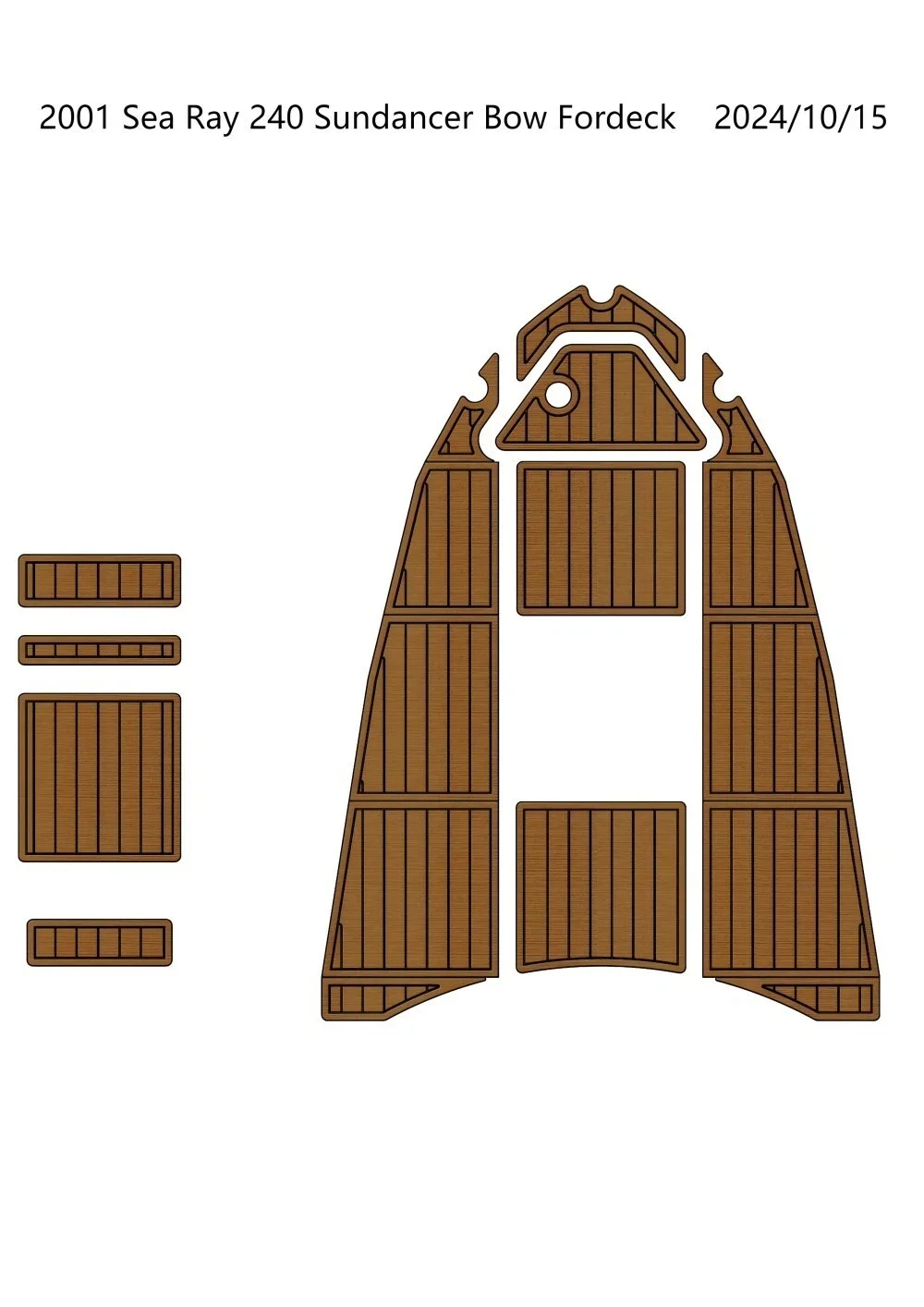 

2001 Sea Ray 240 Sundancer Bow Fordeck EVA Foam Flooring Yacht Mat Customized EVA Foam Faux Teak Deck Floor Mat Boat Accessories