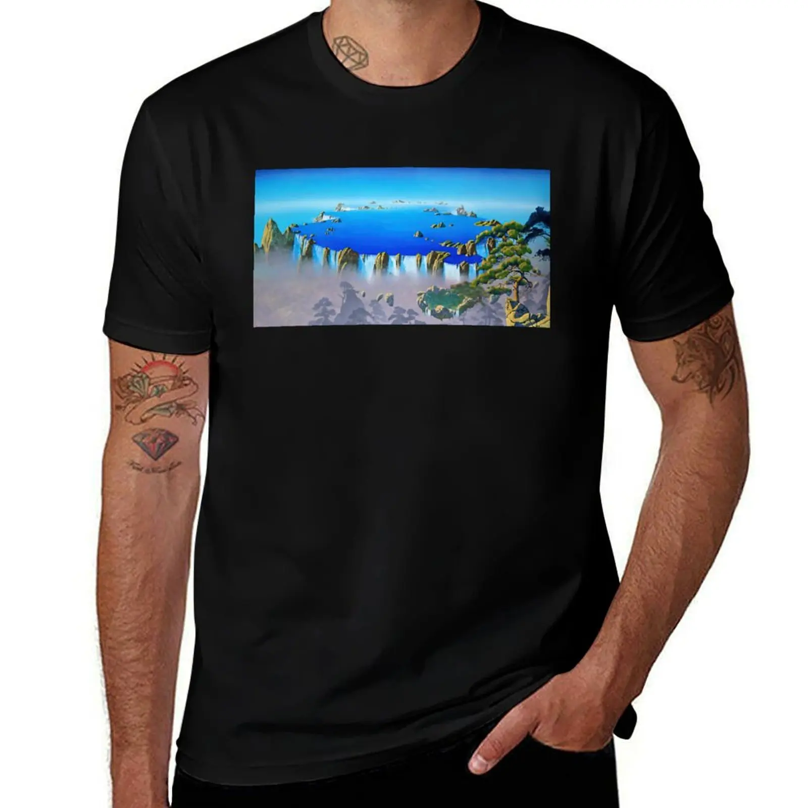 

Yes, Close to the Edge, Art Print, Progressive Rock, Fantasy Print, Surreal Art, Fantasy Landscape T-Shirt customs mens t shirt