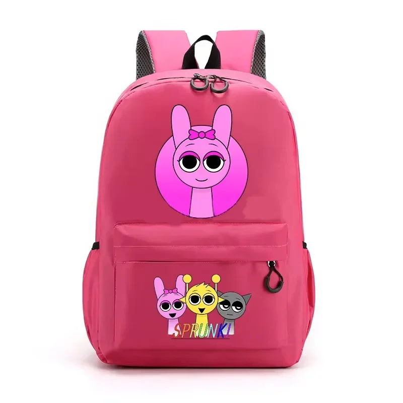 Kawaii Sprunki 배낭 소녀 소년 학생 십대 어린이 애니메이션 지적 학교 가방 생일 선물 여성 캐주얼 여행 가방