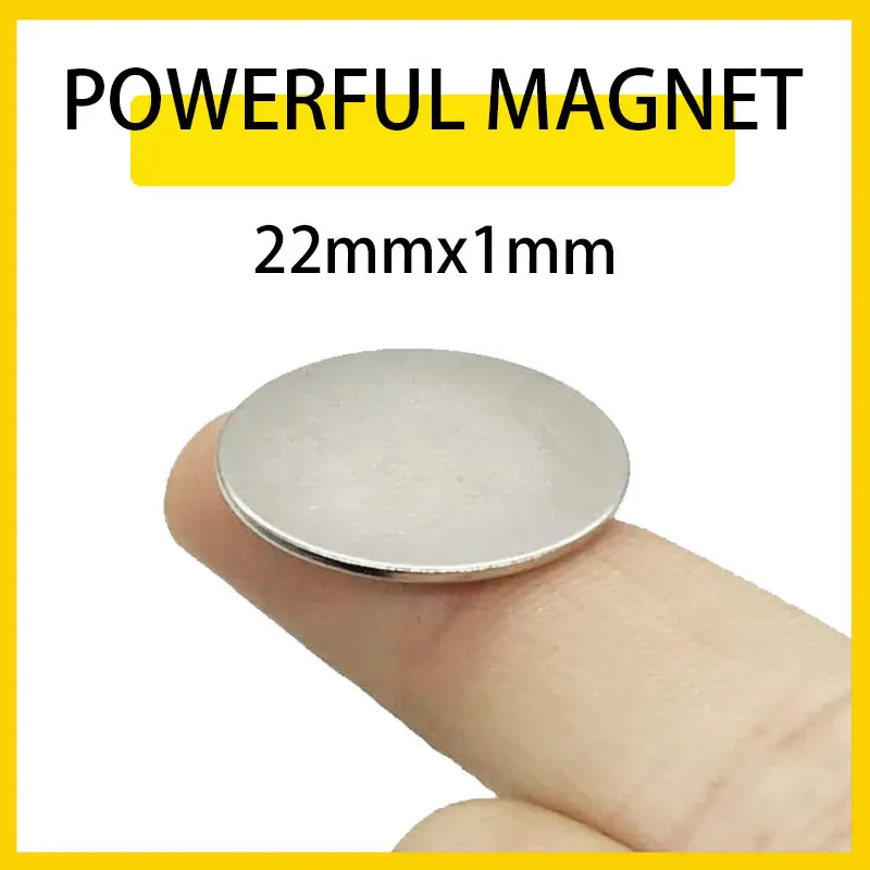 5~200PCS 22x1mm Neodymium Magnet 22mm x 1mm  N35 NdFeB Round Super Powerful Strong Permanent Magnetic imanes Disc