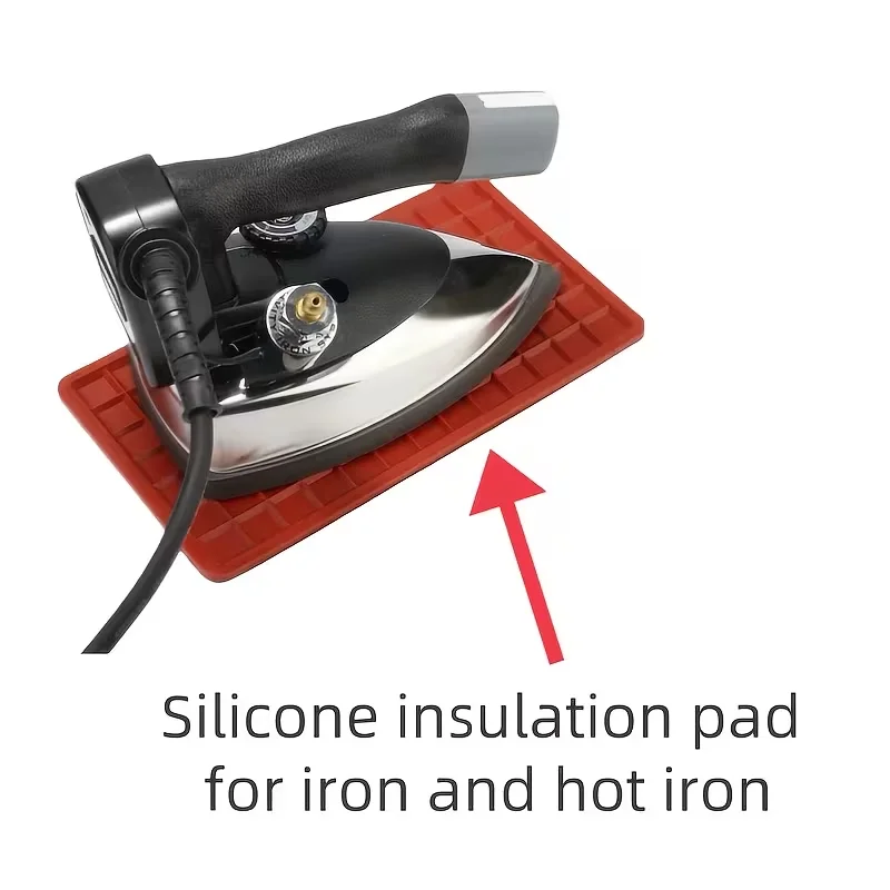 1pcs Iron Mat Red Silicone Heat-Resistant Mat Steam Iron Mat Yunfu Placement Board Electric Iron Mat Accessory
