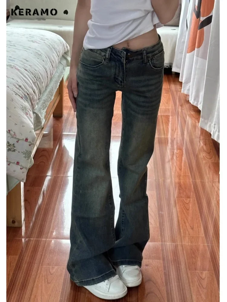 Jean baggy taille haute Y2K pour femme, denim sexy, surintendant, pantalon délavé, vintage, décontracté, Hotsweet Emo, grunge, rue, Trashy, rétro, années 2000