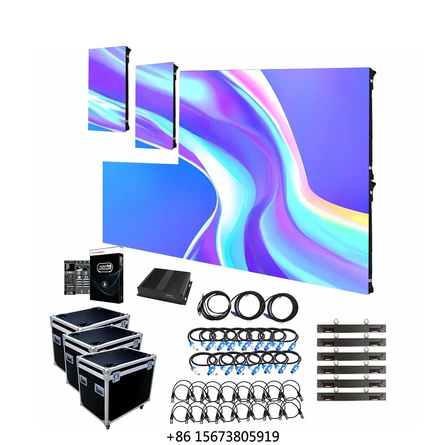 

500*1000mm P3.91 Indoor Led Panels Stage Background Led Display Screen for Events