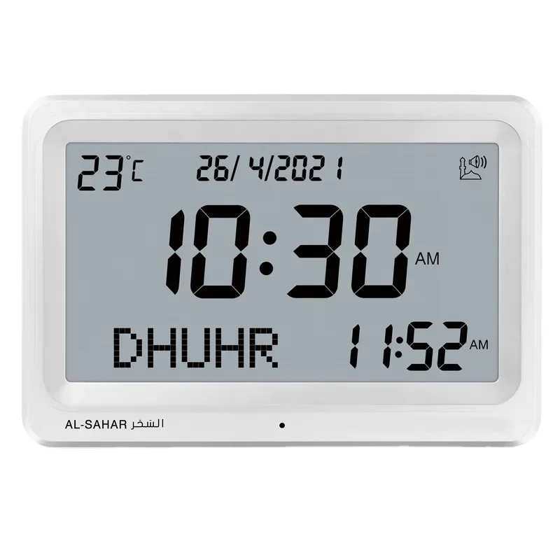 

New Azan Muslim Mosque Alarm Best Travel Prayer Islamic Digital Clock L Timepiecewith Multi Athan Sound Date Week Temperature