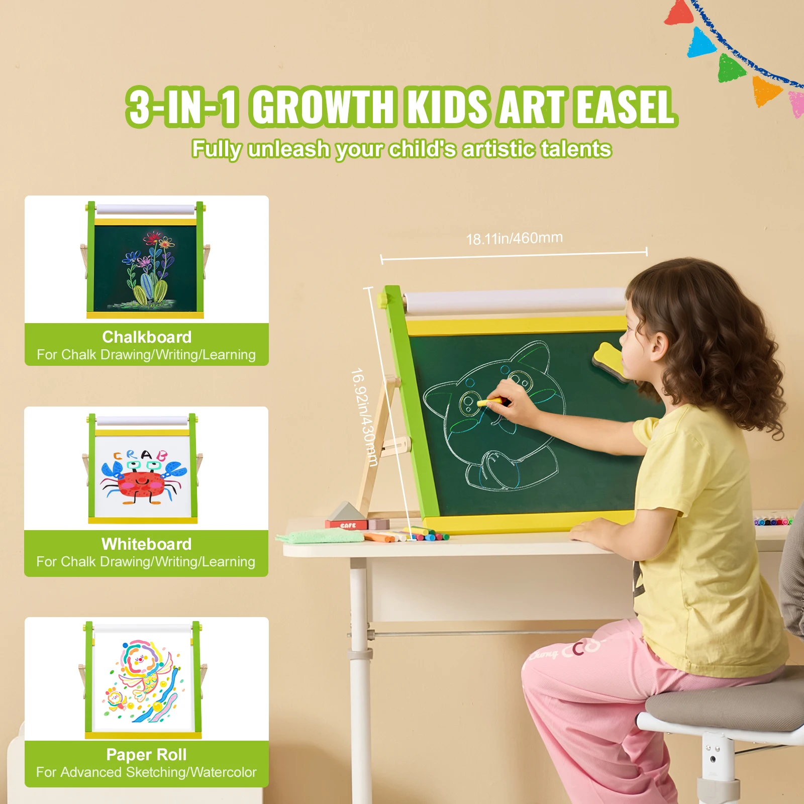 Kids Magnetic Art Easel 2