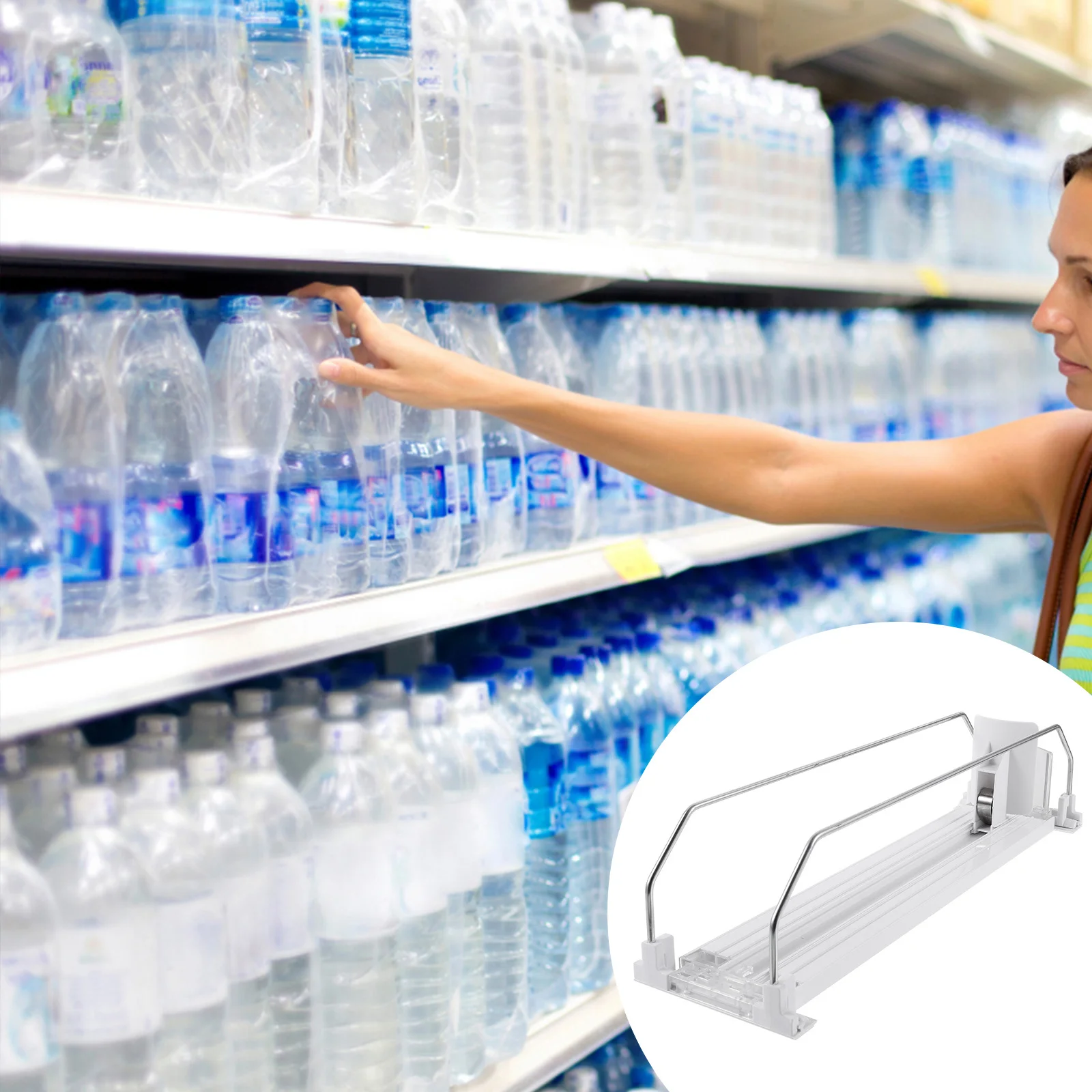 

Drink Pusher Glide Supermarket Shelf Organizer ABS Can Bottle Beverage Dispenser Shop Replenishment Machine