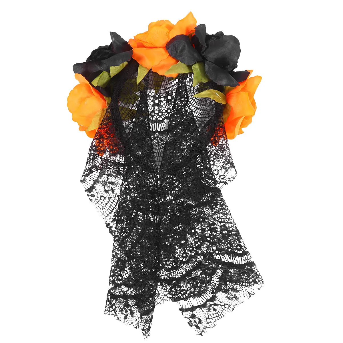 

Lace Veil Hair Accessory Party Headdress Halloween Rose for Flower Hoop Headwear