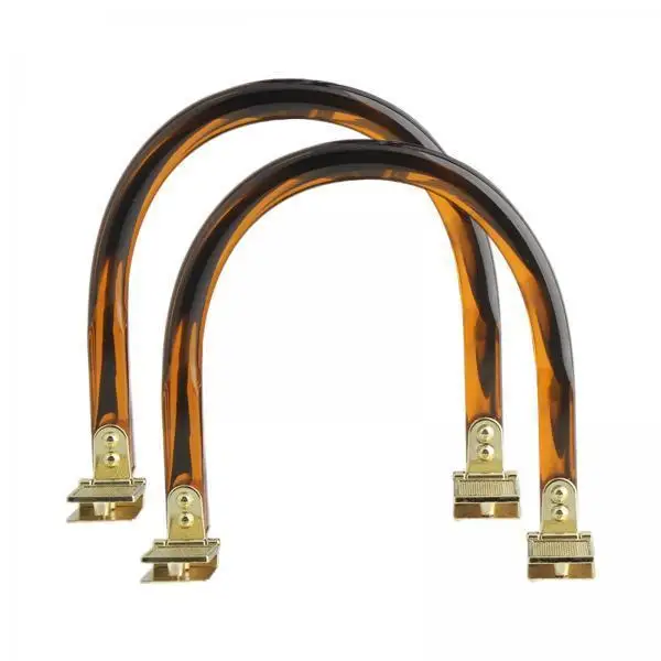 

Resin Semi Circular Handle DIY Replacement for Mini Designer Handbag Crossbody Tote Purse Accessory