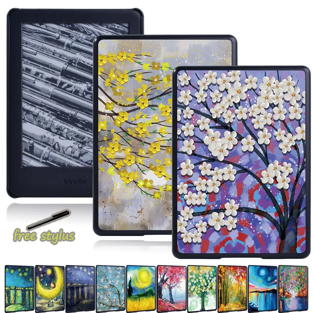 Tablet Case for Kindle Ereader Paperwhite 1/2/3/4/Paperwhite 5 11th Cover/Kindle 8th/10th Painting Series Slim Back Shell