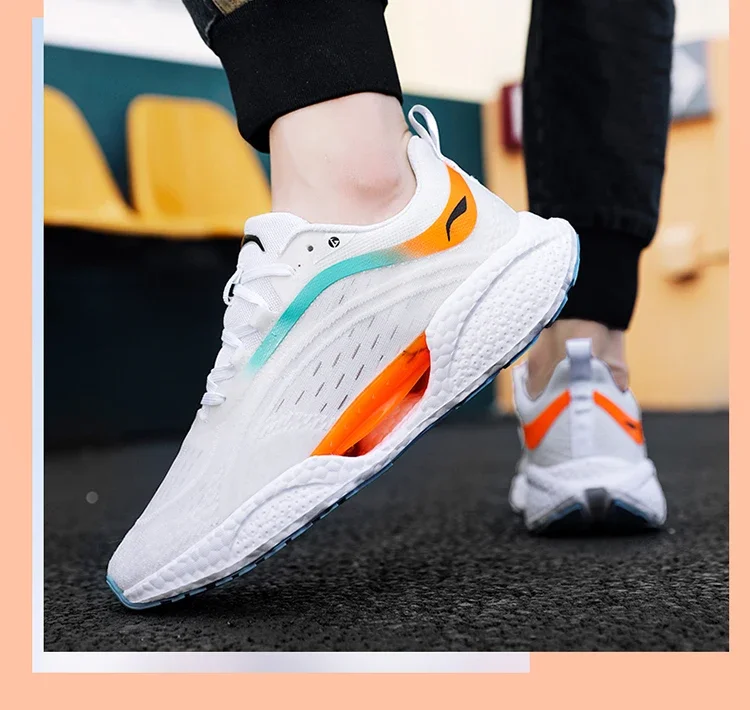 Cool Fabric Men's Running Shoes for Women Popcorn Cushioning Sneakers Men Lightweight Anti Slip Jogging Commuting Sports Shoes