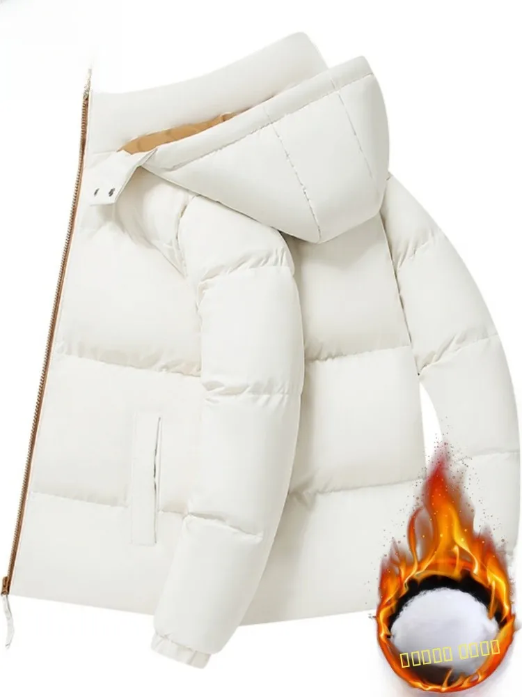 

Paul Men's Winter Cotton Jaet Trendy Hooded down Cotton Coat Warm Cold Resistant Cotton Padded Hong Kong Sle Simple Versa...