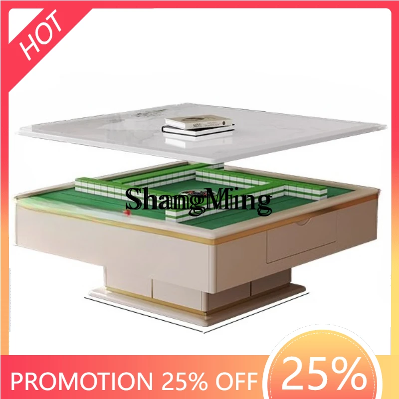 

FG good-looking electric mahjong table, coffee table, all-in-one automatic household chess and card table, solid wood table