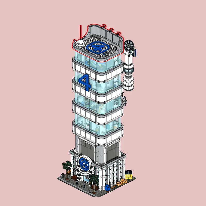 Nieuwe MOC Bouwstenen Magische Filmscène Architectonisch Model Baxter Building Kinderspeelgoed Cadeau DIY Montageset