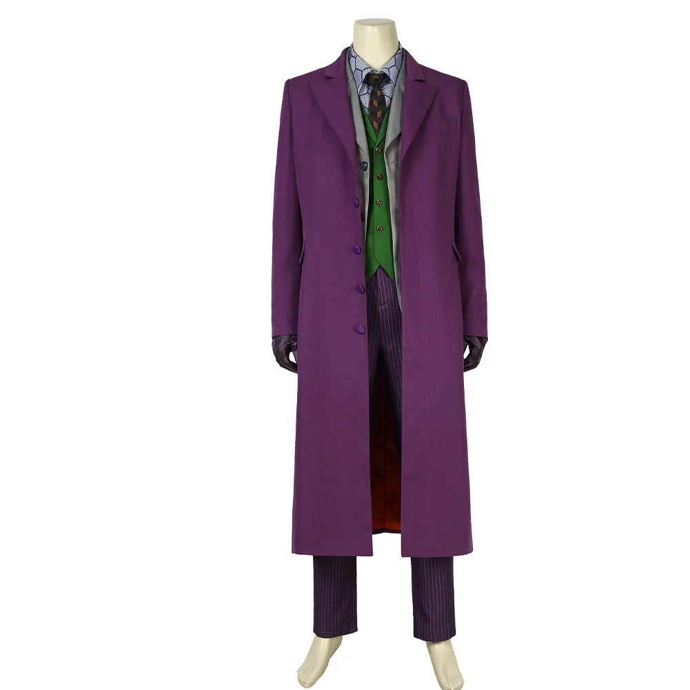 Costume cosplay Joker Fantasia scura Gilet Cappotto Pantaloni Abiti Abito da festa di carnevale di Halloween