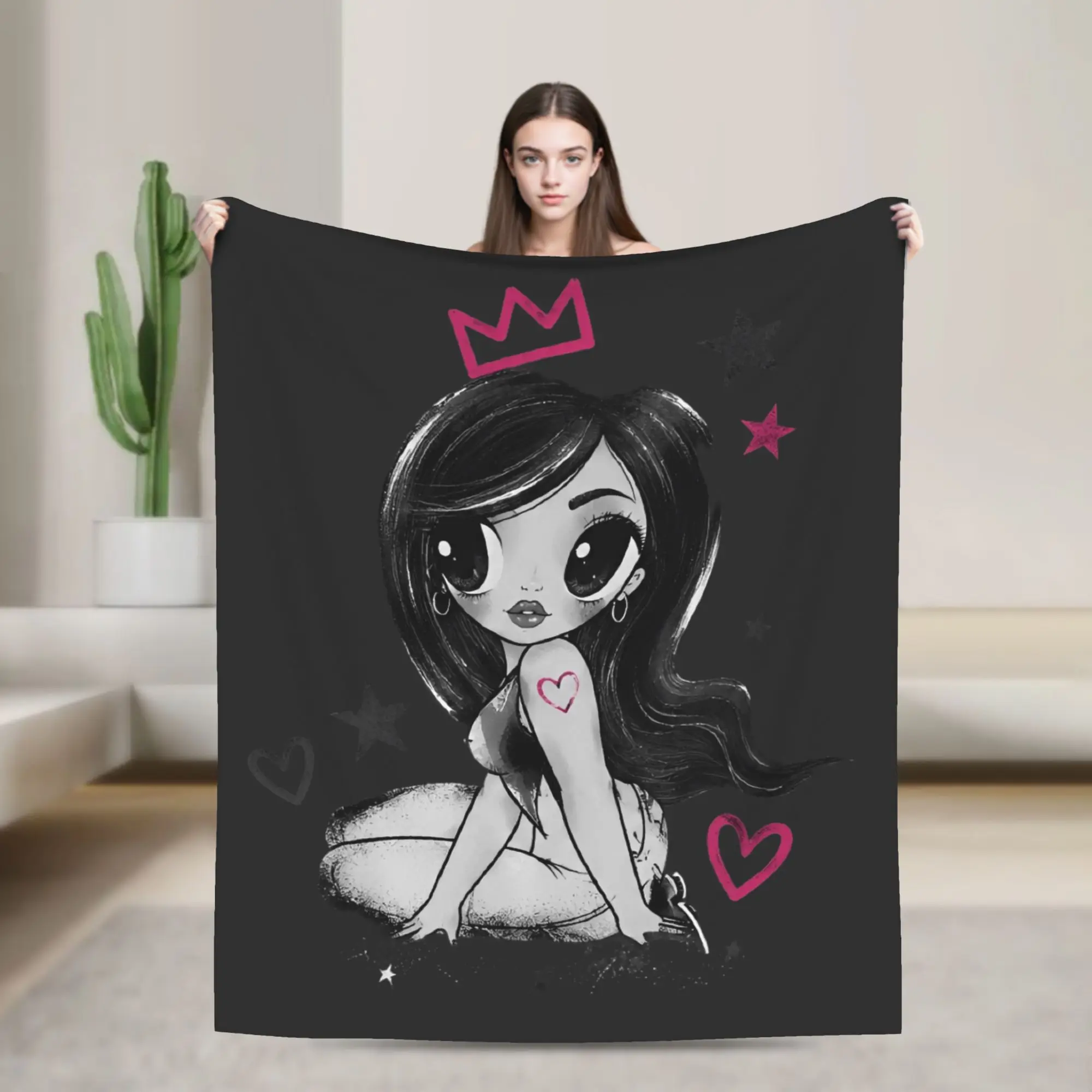 Karols G Tropicoqueta Tour 2026 Warm Soft Blanket For Couch Bed  Print Throw Blanket Winter Travel Flannel Bedspread