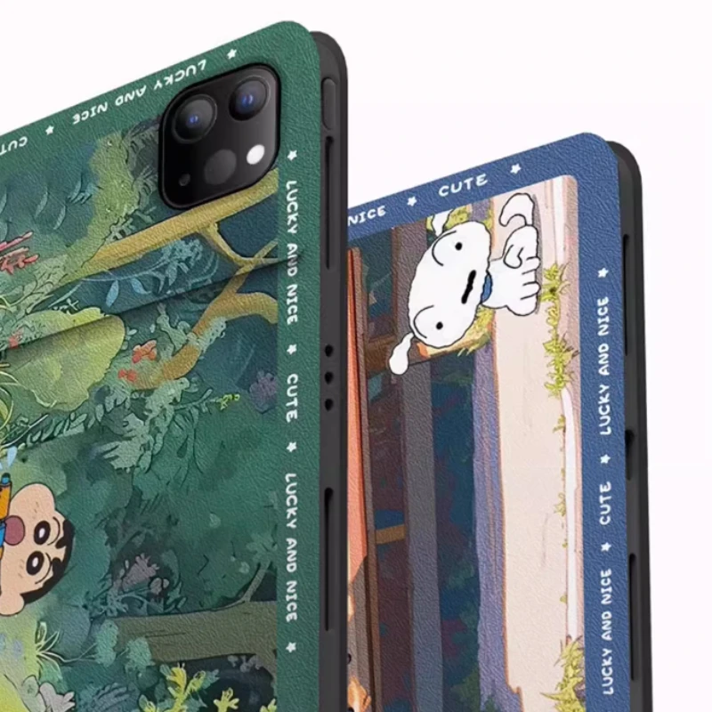MINISO Crayon Shin-chan para iPad funda IPAD A16 Pro 5 6 Air 4 5 funda protectora con soporte Mini 6 7 10th 11th Gen Tablet Smart Cover