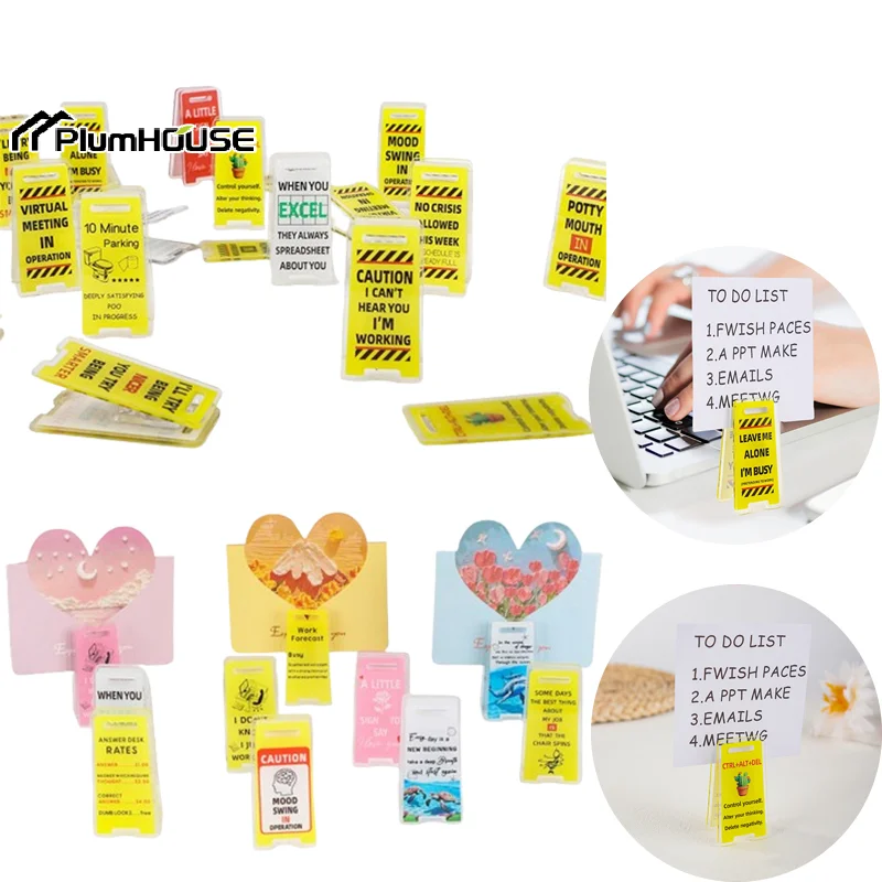 

Acrylic Desk Sign "Leave Me Alone, I'm Busy" "10 Minutes Parking" Humorous Office Decor Unisex Desktop Ticket Clip Coworker Gift