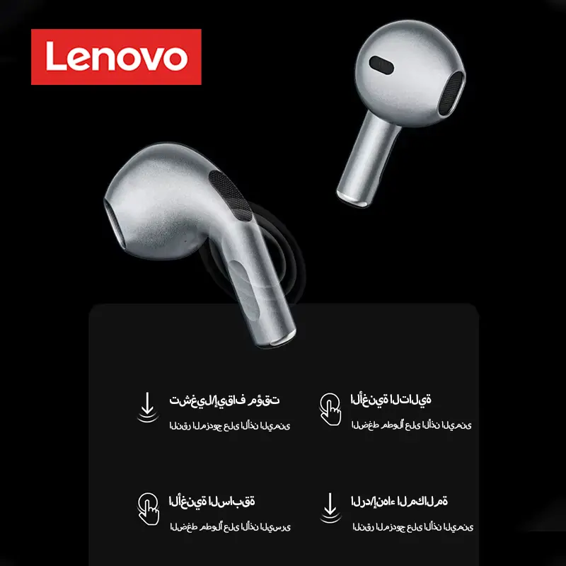 سماعات أذن لينوفو LP2 برو بلوتوث 5.4، شبه داخل الأذن، مكالمات واضحة، جودة صوت HIFI، سماعات لاسلكية خفيفة ومريحة - 4