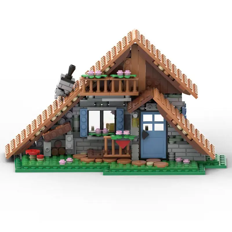 MOC-234924 561pcs Small Particle Assembled Building Blocks Stereoscopic Architecture Small House Model Toy Gift