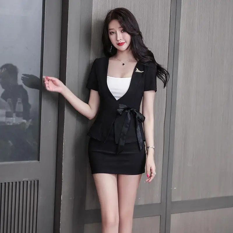 Ladies' Workwear Set Hotel Waiter Beauty Salon Spa Massage Nail Salon Sexy Sauna Technician Front Desk Sexy Dress
