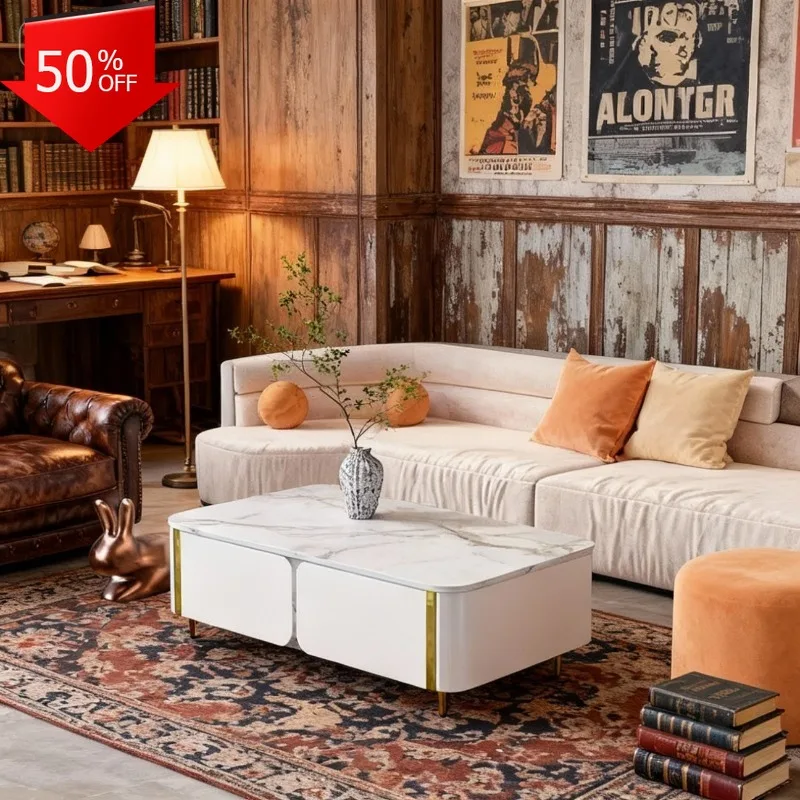 

Hanyee Sintered Stone Wholesale Furniture Design Modern Coffee Tables Metal Customized Steel Stainless Style Sets Living room