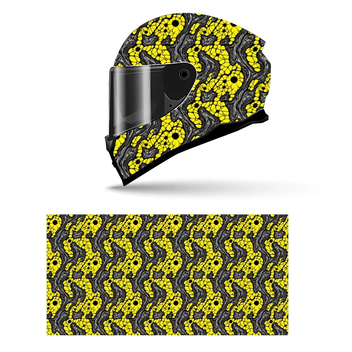 

Snake Skin Pattern Full Helmet Wrap Sticker Motorcycle Helmet Racing Graphic Decal Vinyl Wrap Helmet Decorative Sticker
