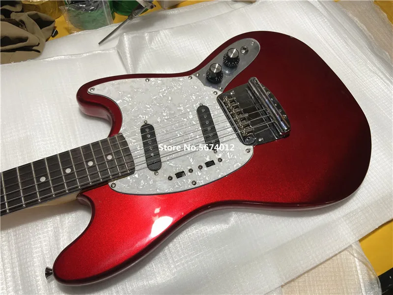 High quality heritage classic jazz vibrato electric guitar metal red rose wood fingerboard, customizable free shipping